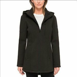 Athletic Andrew Marc Hooded Med Length Coat